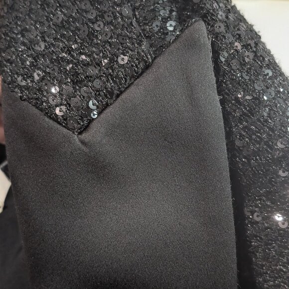 L'AGENCE | Scarlet Crop Blazer In Black Sequins - Picture 14 of 15